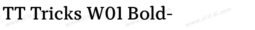 TT Tricks W01 Bold字体转换
